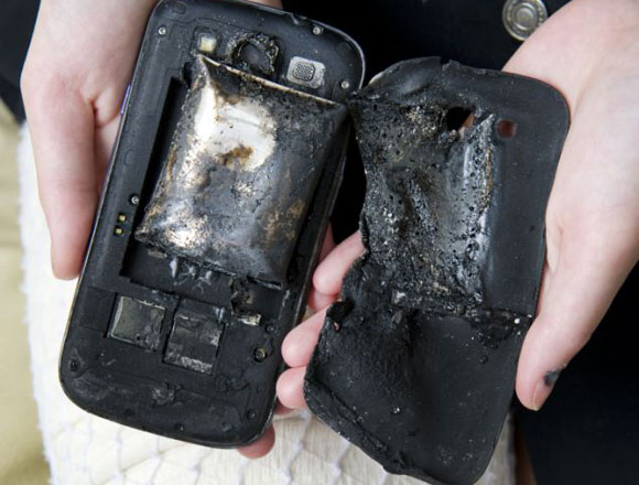 exploded mobile phone